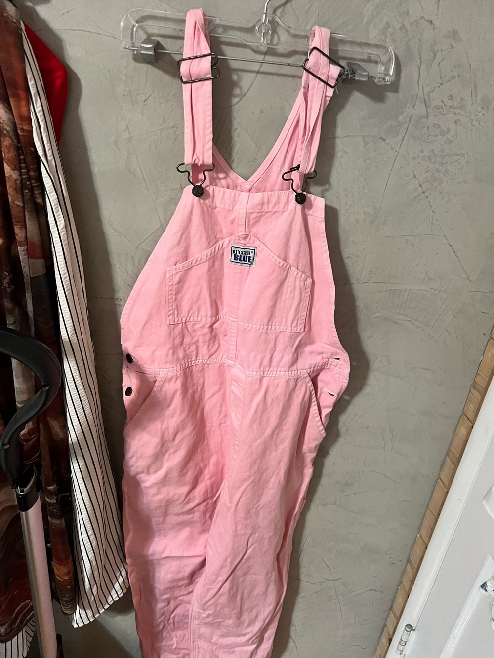 Pink overalls